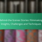 Behind-the-Scenes Stories: Filmmaking Insights, Challenges and Techniques