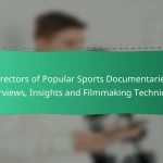 Directors of Popular Sports Documentaries: Interviews, Insights and Filmmaking Techniques