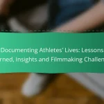 Documenting Athletes’ Lives: Lessons Learned, Insights and Filmmaking Challenges