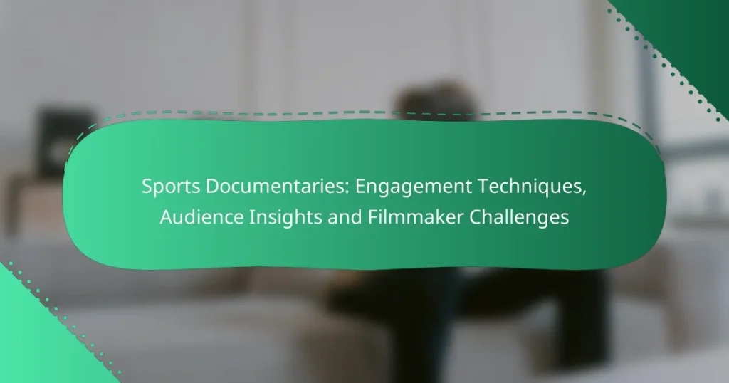 Sports Documentaries: Engagement Techniques, Audience Insights and Filmmaker Challenges
