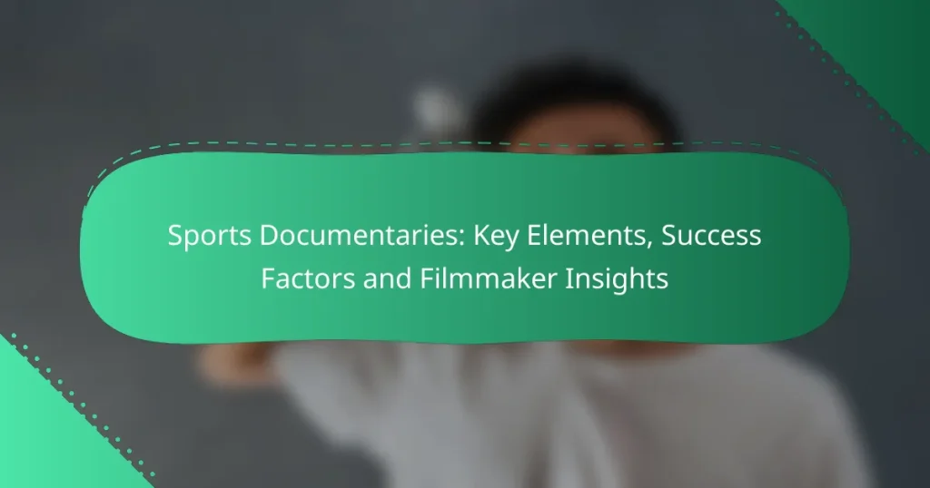 Sports Documentaries: Key Elements, Success Factors and Filmmaker Insights