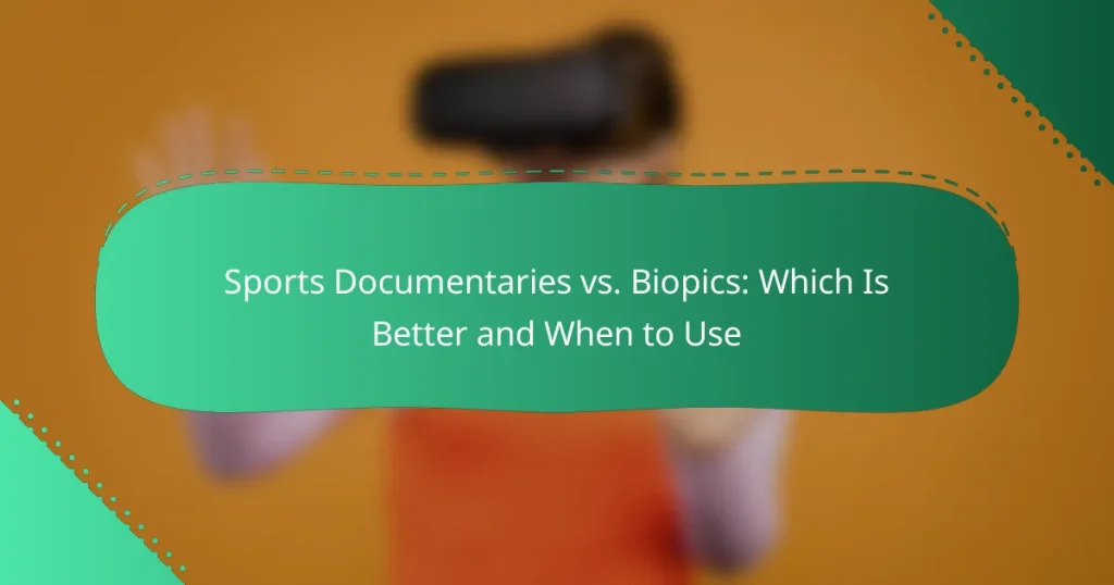 Sports Documentaries vs. Biopics: Which Is Better and When to Use