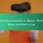 Sports Documentaries vs. Biopics: Which Is Better and When to Use