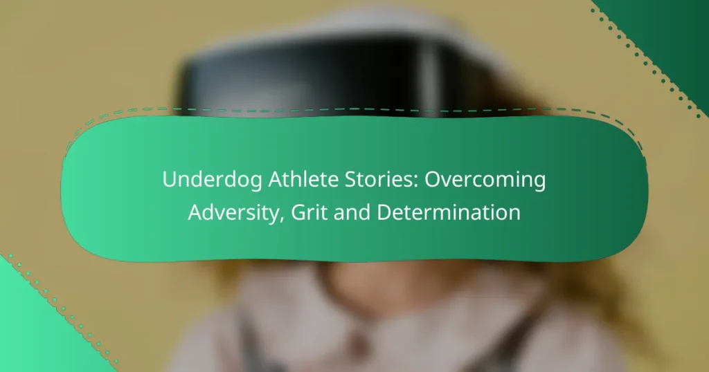 Underdog Athlete Stories: Overcoming Adversity, Grit and Determination