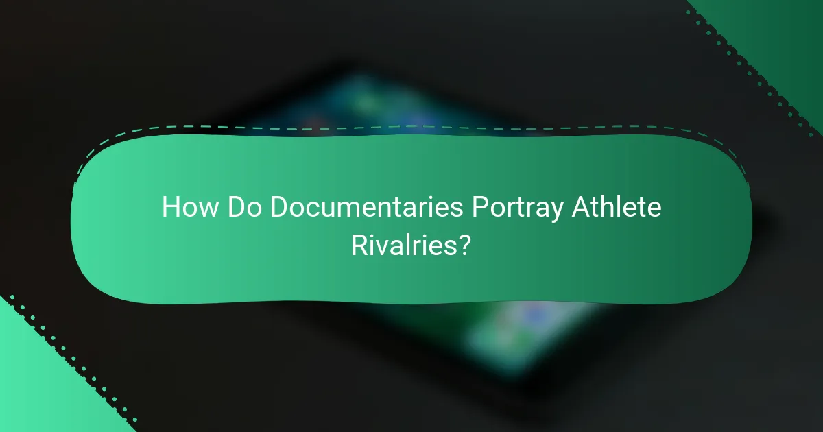 How Do Documentaries Portray Athlete Rivalries?
