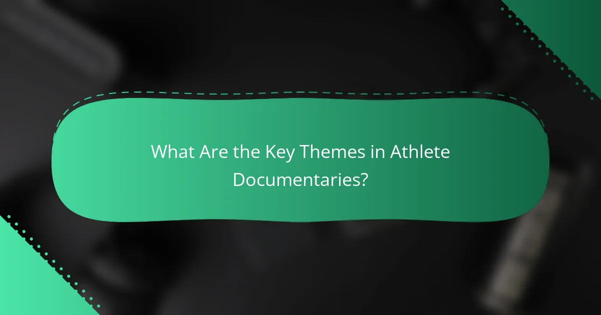 What Are the Key Themes in Athlete Documentaries?