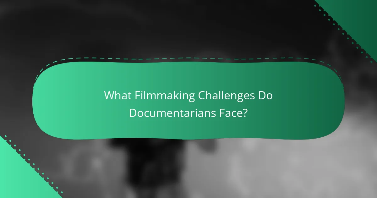 What Filmmaking Challenges Do Documentarians Face?